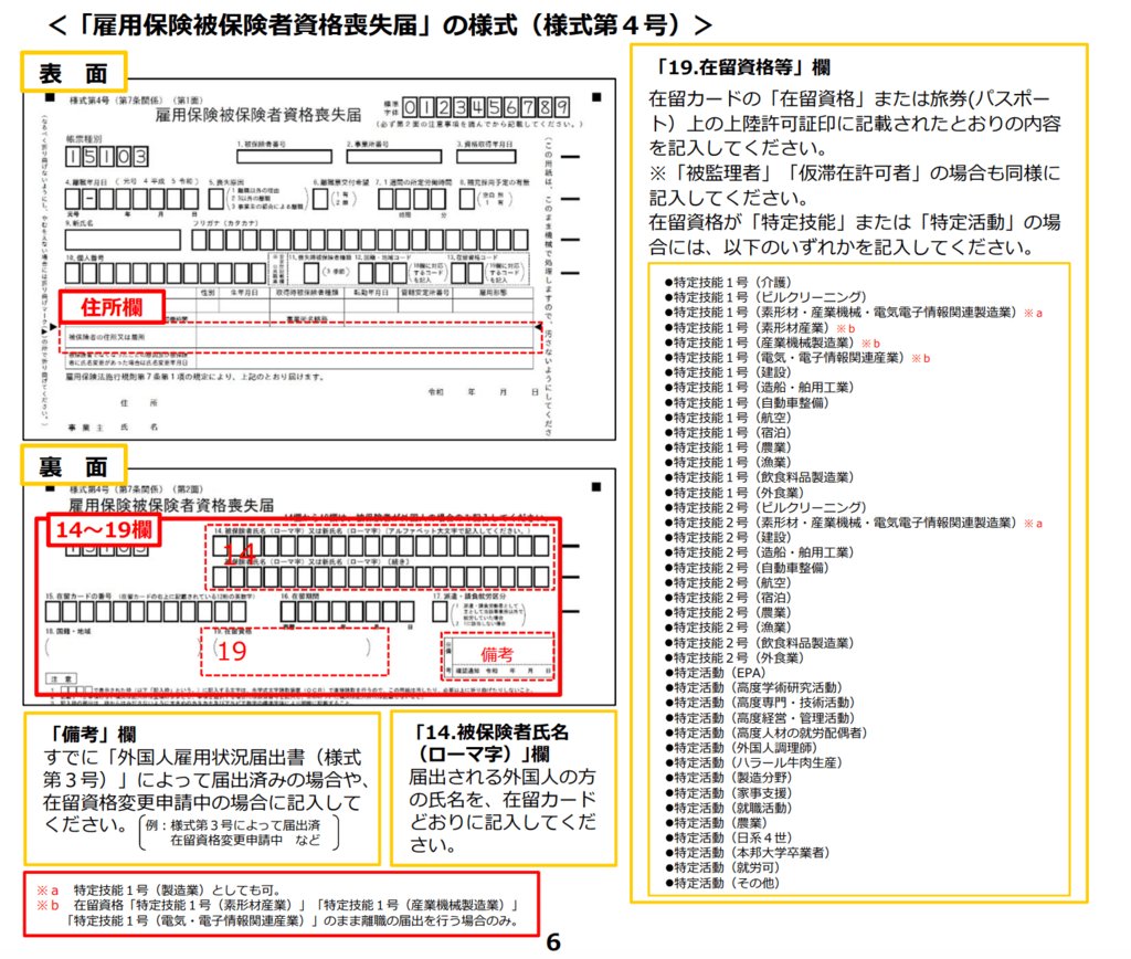 雇用保険被保険者資格喪失届